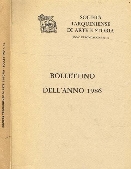 Bollettino dell'anno 1986 - copertina