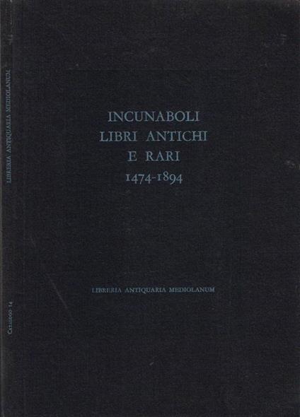 Incunaboli, libri antichi e rari - copertina