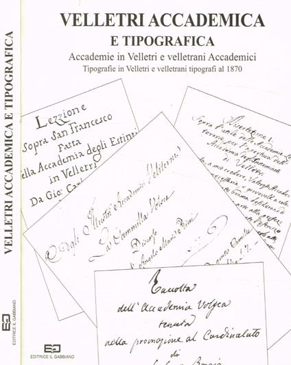 Velletri accademica e tipografica - copertina