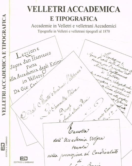 Velletri accademica e tipografica - copertina