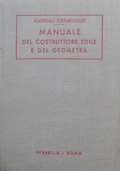 Manuale del costruttore edile e del geometra - copertina