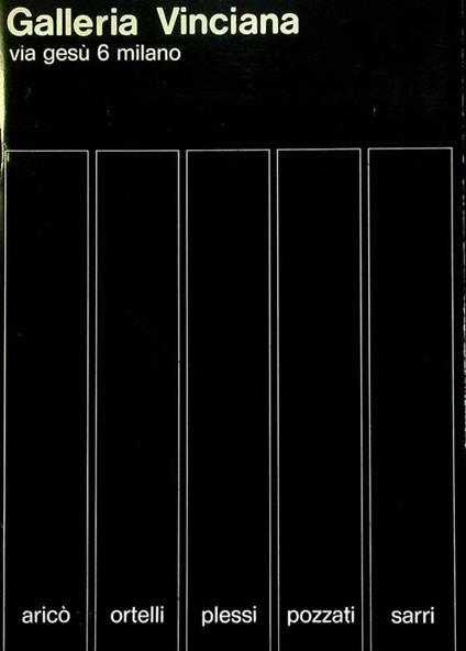 Aricò, Ortelli, Plessi, Pozzati, Sarri - Roberto Sanesi - copertina