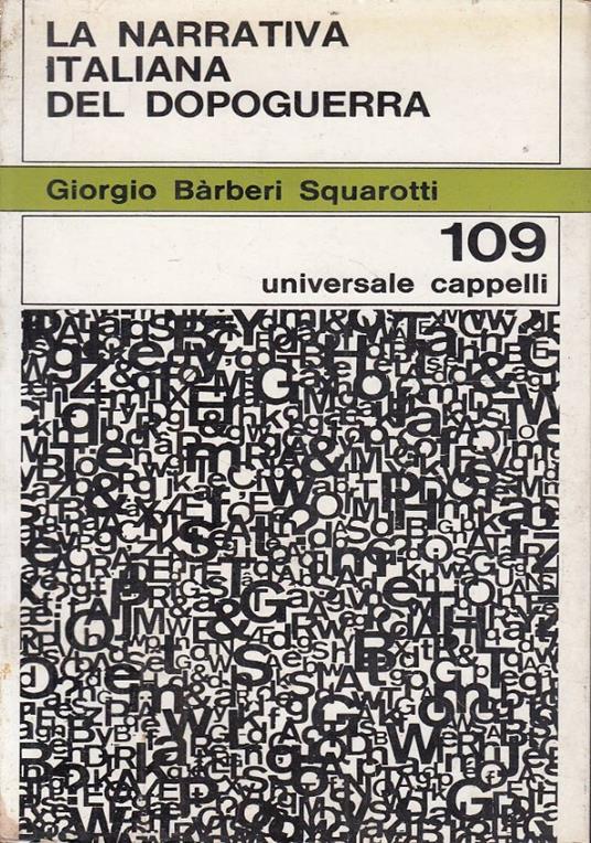 narrativa italiana del dopoguerra - Giorgio Bàrberi Squarotti - copertina