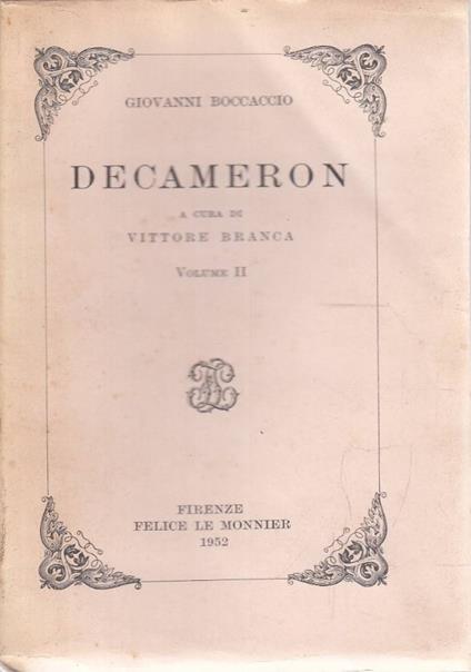 Decameron Volume secondo - copertina