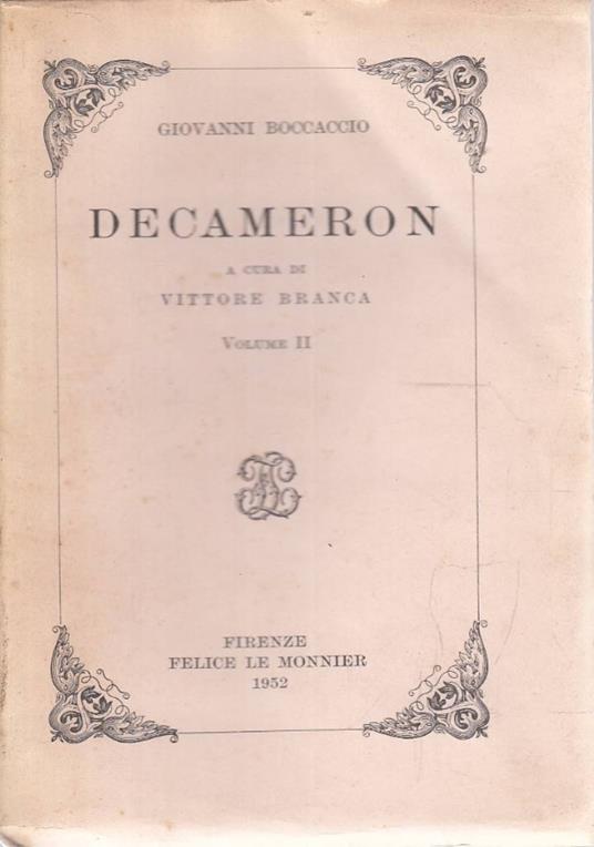 Decameron Volume secondo - copertina