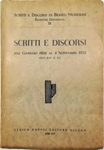 Scritti e discorsi Dal gennaio 1934 al 4 novembre 1935 (XII-XIV E. F.)