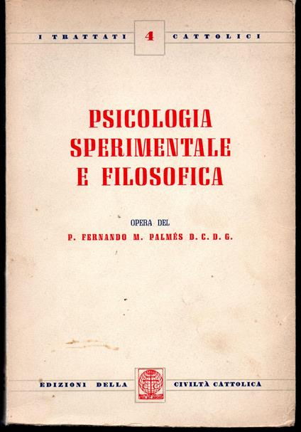 Psicologia sperimentale e filosofica - copertina