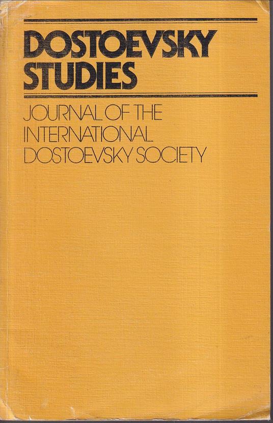 Dostoevsky Studies Volume 7, 1986 Journal of the International Dostoevsky Society - copertina