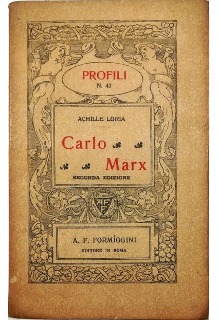 Carlo Marx - Achille Loria - copertina