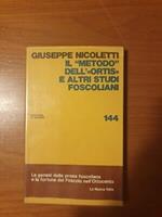 Metodo Dell'Ortis E Altri Studi Foscoliani