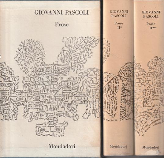 Prose Vol 2* 2** - Giovanni Pascoli - copertina