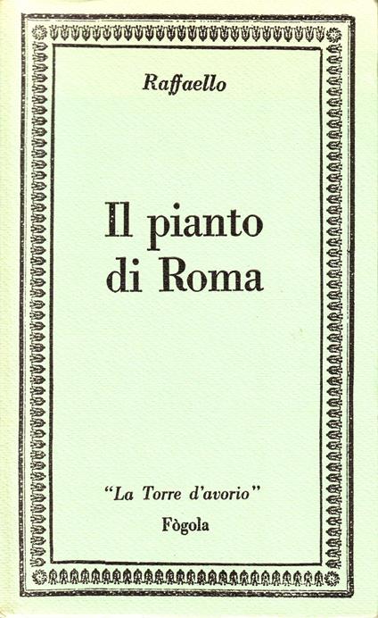 Pianto Di Roma - copertina