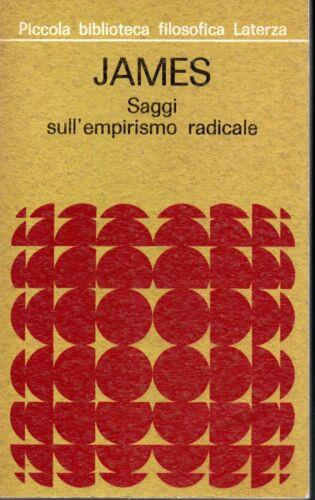 Saggi Sull'Empirismo Radicale - James - copertina