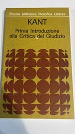 Prima Introduzione Alla Critica Del Giudizio