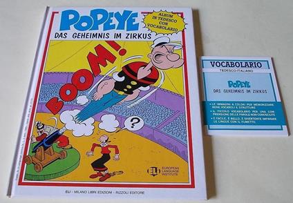 POPEYE DAS GEHEIMNIS IM ZIRKUS con vocabolario - Walt Disney - copertina