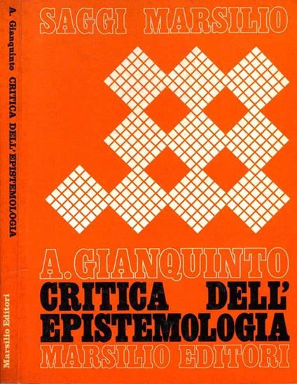 Critica Dell'Epistemologia - Alberto Gianquinto - copertina