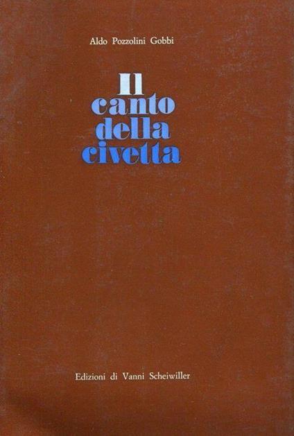 Canto Della Civetta - copertina