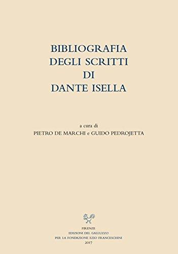 Libri Di Dante Isella - Pietro De Marchi - copertina