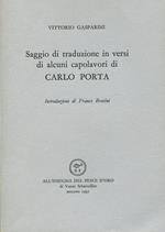 Carlo Porta Saggio Di Traduzione In Versi