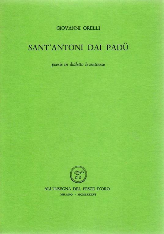 Sant'Antoni Dai Padu - Giovanni Orelli - copertina