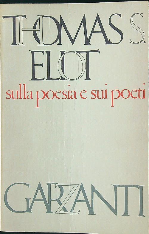 Sulla Poesia E Sui Poeti - copertina