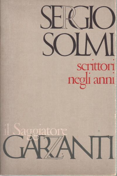 Scrittori Negli Anni - Sergio Solmi - copertina