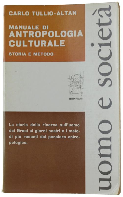 Manuale Di Antropologia Culturale. Storia E Metodo - Carlo Tullio Altan - copertina