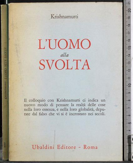 L' uomo della svolta - Jiddu Krishnamurti - copertina
