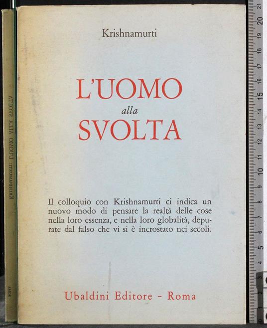 L' uomo della svolta - Jiddu Krishnamurti - copertina