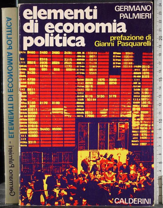 Elementi di economia politica - Germano Palmieri - copertina