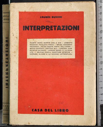 Interpretazioni - copertina