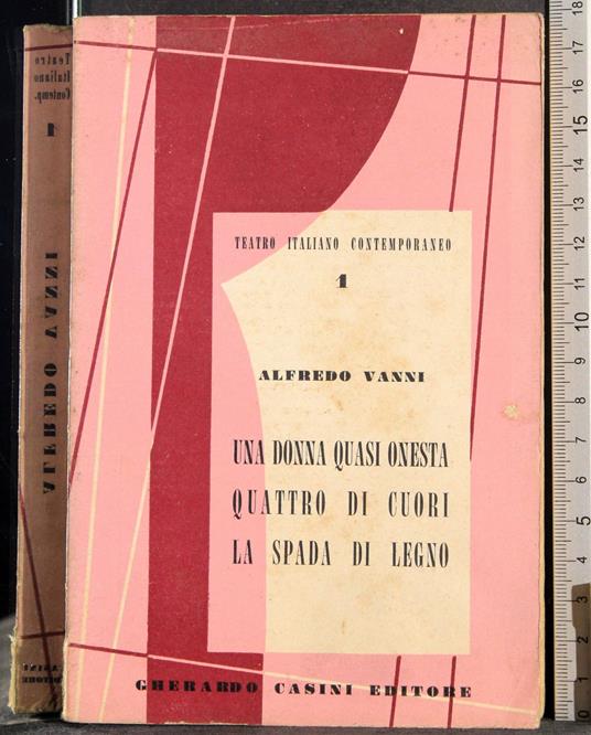 Teatro contemporaneo 1. Una donna quasi onesta. Quat - Vanni - copertina