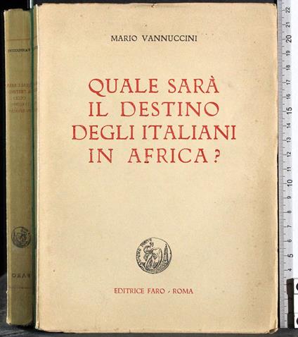 Quale sarà il destino degli Italiani in Africa? - Mario Vannuccini - copertina