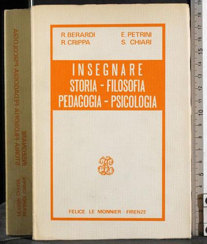 Insegnare Storia-Filosofia-Pedagogia-Psicologia - Berardi - copertina