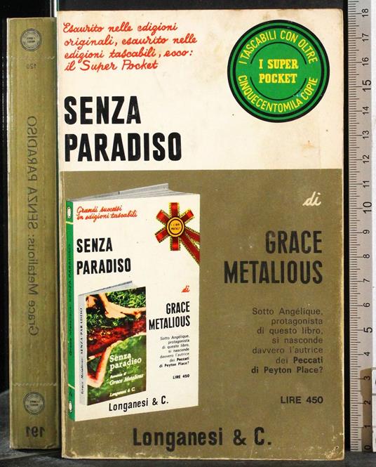 Senza paradiso - Grace Metalious - copertina