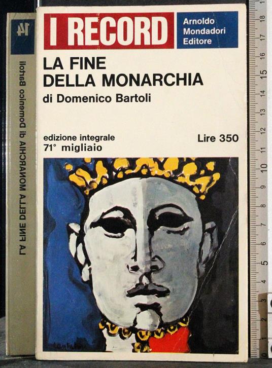 fine della monarchia - Domenico Bartoli - copertina