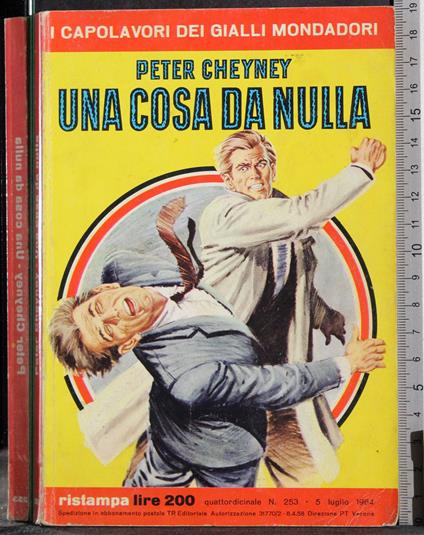 Una cosa da nulla - Peter Cheyney - copertina