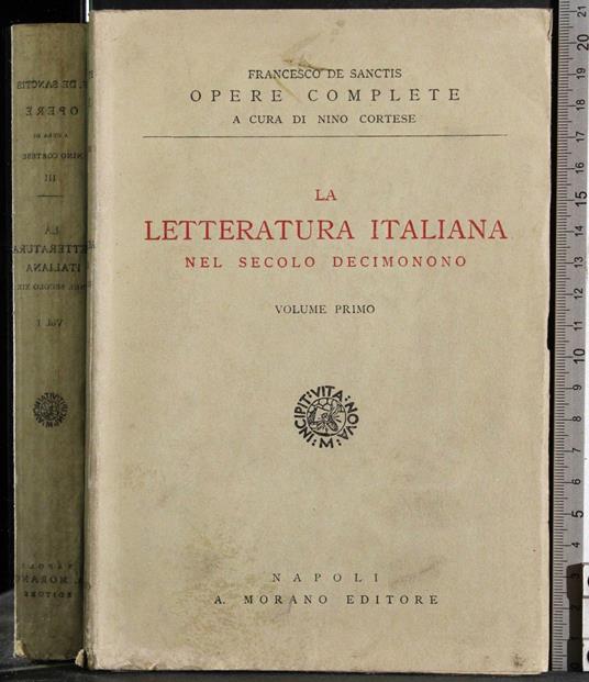 Opere complete 3. Letteratura italiana secolo XIX Vol 1 - Francesco De Sanctis - copertina