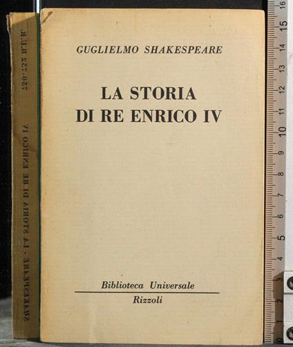 storia di Re Enrico IV - William Shakespeare - copertina