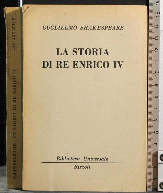 storia di Re Enrico IV - William Shakespeare - copertina