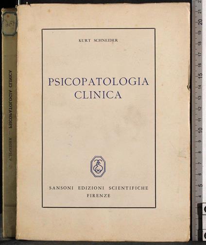 Psicopatologia clinica - Kurt Schneider - copertina