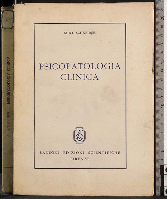 Psicopatologia clinica - Kurt Schneider - copertina