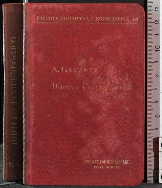 Manuale di diritto ecclesiastico - Andrea Galante - copertina