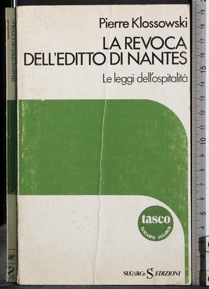 revoca dell'editto di Nantes - Pierre Klossowski - copertina