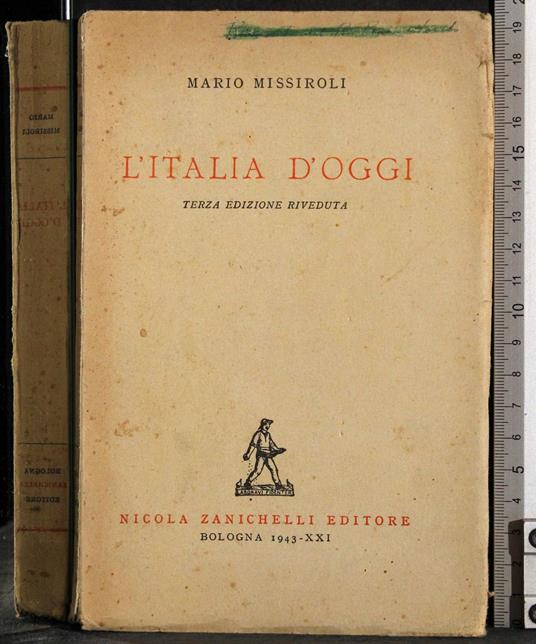 L' Italia d'oggi - Mario Missiroli - copertina