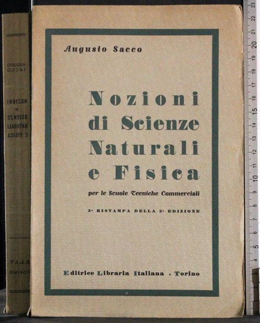 Nozioni di scienze Naturali e Fisica - Augusto Baccon - copertina