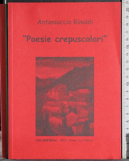 Poesie crepuscolari - Antonio Rinaldi - copertina