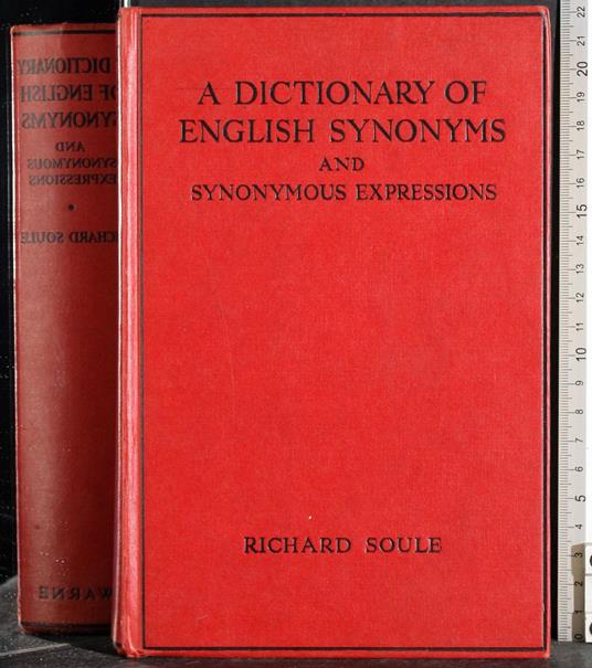 A dictionary of english synonyms and synonymous expressions - Sole - copertina