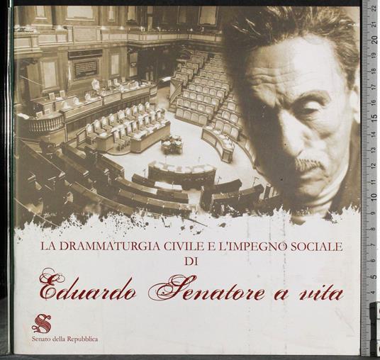 Drammaturgia civile e impegno sociale Eduardo Senatore a vita - G. Valerio Catullo - copertina