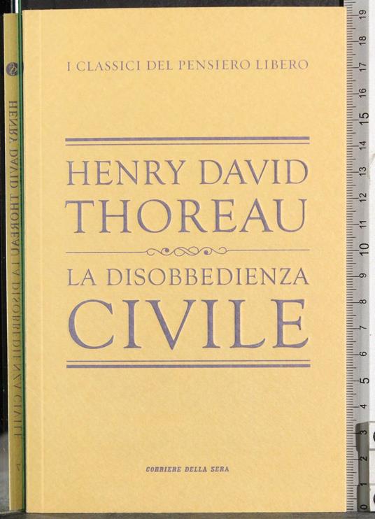 disobbedienza civile - Henry David Thoreau - copertina